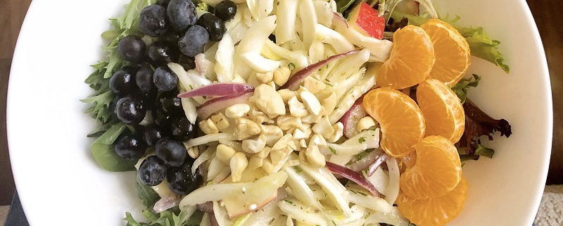 FENNEL, FRUIT AND MIXED GREEN SALAD